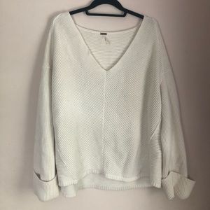 Free people oversized cream sweater